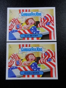 Betsy Ross US Flag 2 Card Set Garbage Pail Kids 2016 As American As Apple Pie