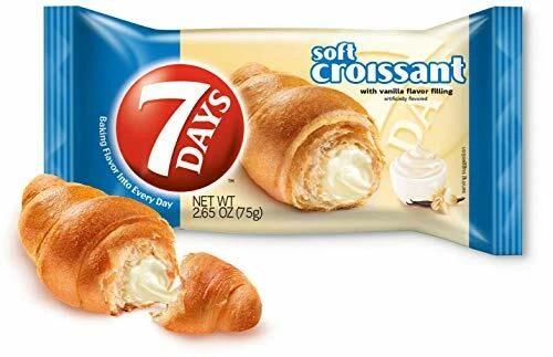 7DAYS Soft Croissant Vanilla 2.65 Oz (pack of 6)