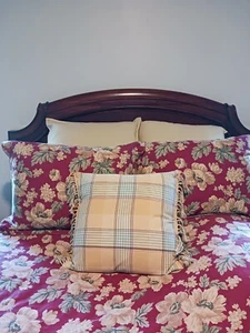 CHAPS Home PILLOW Plaid Fringe ELIZABETH Bedding 20x20 - Picture 1 of 5