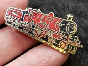 Vintage Gold Plated Enamel Steam Locomotive Train Tie Bar Clip - Enamelled - Picture 1 of 8
