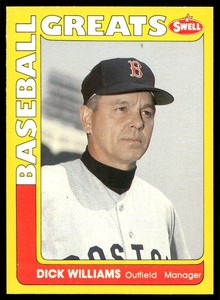 1991 Swell Baseball Greats 99 Dick Williams   Boston Red Sox  Baseball Card