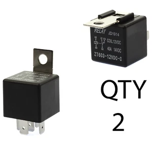 (2) - 12V 40/30A 5-pin RELAY SPDT Car HID RELAY AUTO Truck 5-prong OEM 30 40 Amp - Picture 1 of 6