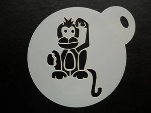 Stencil 60 mm design scimmia torta, biscotto, artigianato e pittura viso - Foto 1 di 1