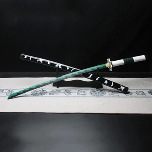 True metal stainless steel Demon Slayer Anime Katana Cosplay Prop Halloween Gift - Picture 1 of 21