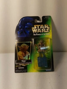 Star Wars Power of The Force GREEN CARD Yoda Jedi Trainer Backpack Figure - Picture 1 of 6