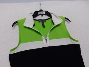 Ralph Lauren Ralph Lauren Active 1/4 Zip XL Womens Blue Green Vest  Flaws - Picture 1 of 21