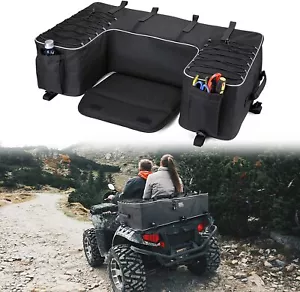 ATV Part Rear Rack Back Seat Storage Pack Luggage Bag Cushion Pad Padded Black - Picture 1 of 15