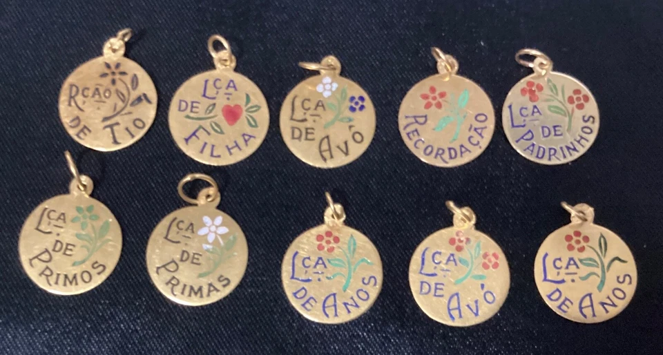 NEW 19.25 kt ROSE GOLD  (13.5mm MEDAL)  Lca TALKING CHARMS FROM PORTUGAL  #3-026 - Image 1 of 1