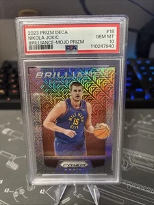 2023-24 Panini Prizm Deca #18 Nikola Jokic Brilliance MOJO Prizm 22/25 PSA 10 - Picture 1 of 2