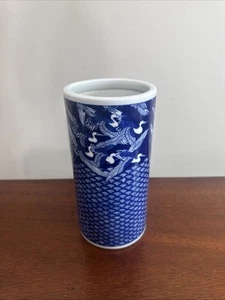 Gru blu e bianche Egret over water vaso 7,5" decorazione grande millenario �� - Foto 1 di 9