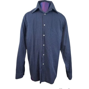 Camicia abito Satch colletto abbottonata slim fit manica lunga geometrica - Foto 1 di 9