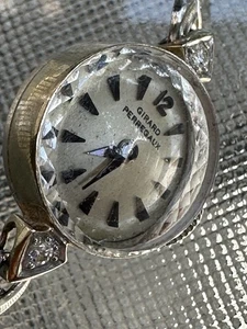 GIRARD PERREGAUX Swiss 14k Solid Gold Diamond Ladies Vintage Watch. NOT WORKING - Picture 1 of 9
