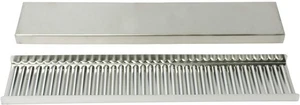 Bandeja de goteo de cerveza de 19" x 4" sin drenaje rectangular de acero inoxidable montaje en superficie - Imagen 1 de 13