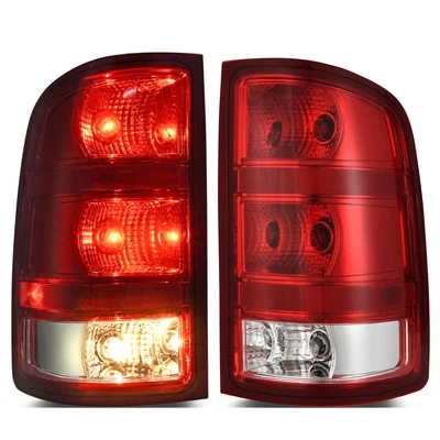 Pair NEW Tail Lights Lamps Fit For 2007-2013 GMC Sierra 1500 2500 3500HD LH + RH Foto 1 de 4