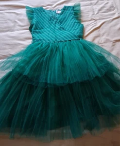 Wonder Nation Girls Tulle Dress Size 8 Hunter Green - Picture 1 of 4