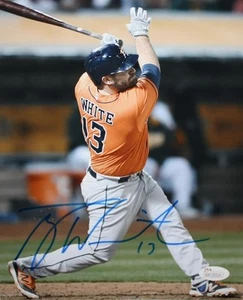 Foto de bateo autografiada por Tyler White de los Astros de Houston 8X10 - JSA W auténtica - Imagen 1 de 5
