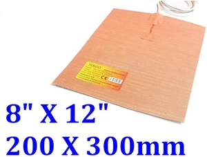 8" x 12" 200 x 300 mm 600 W mit 3 m Thermistor 3D Drucker HeatBed JSR Silikon Heizung - Bild 1 von 12