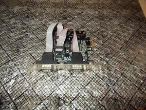 Syba SD-PEX15022 Dual Port PCI-E X1 Serial Port Adapter Card - Picture 1 of 1