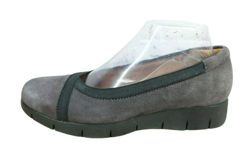 Scarpe decolte Clarks Artisan Daelyn Hill da donna in camoscio grigio con zeppa taglia 8 M