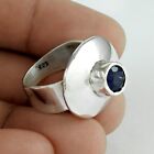Natural Iolite Gemstone Cocktail Ethnic Ring Size O 925 Silver For Women K10