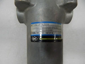 Filtro de línea SMC FH340-04-000-P020 filtro de aceite hidráulico, conexiones de 1/2 pulgada, 20um - Imagen 1 de 6