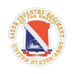 Kiss-Cut Stickers - 442nd Infantry Regiment - DUI - Go for Broke X 300 - Picture 1 of 1