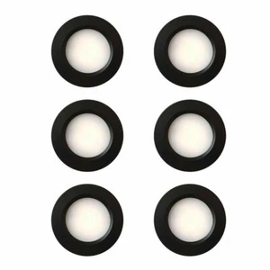 6 x Luces puntuales LED 12V 24V regulables barco caravana negro downlight blanco frío - Imagen 1 de 1