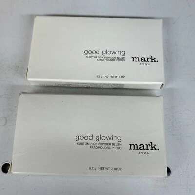 2pcs Avon Mark Good Glowing Powder Blush Angel Glo 0.18 oz - Image 1 of 4