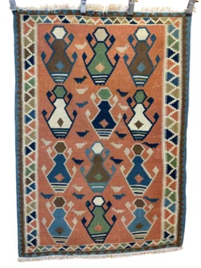 Handgeknüpfter Perser Orientteppich "Kelim" 146x105 cm - Bild 1 von 24