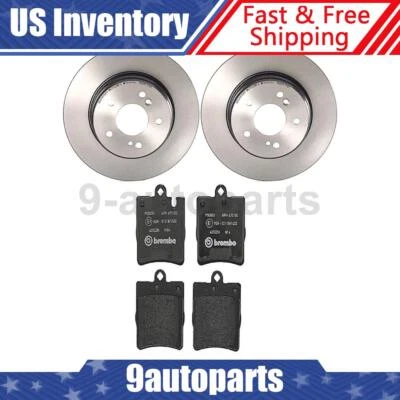Brembo OE Rear Brake Rotors Metallic Brake Pads For 2003 Mercedes-Benz C230 - Image 1 of 4