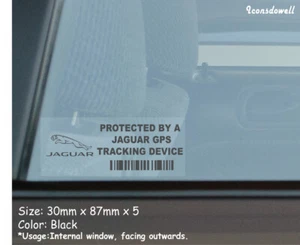 5X PROTECTED BY A JAGUAR GPS Car Security Stickers Decals Best Gifts - Bild 1 von 1