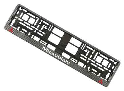 Soporte para marcos de matrícula europea de carbono para ventiladores Mitsubishi Foto 1 de 3