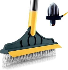 2 in 1 Cleaning Scrub Brush Grout Brush Scrape Floor Scrub Brush with Long Handl - Picture 1 of 12