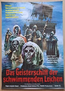 Horror of the Zombies ORIGINAL German '76 POSTER The Blind Dead Amando Ossorio - Picture 1 of 2