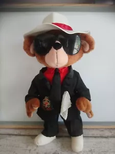 Peluche collector cool bear Mickael Jackson pets 35 cm vintage années 80 - Imagen 1 de 5