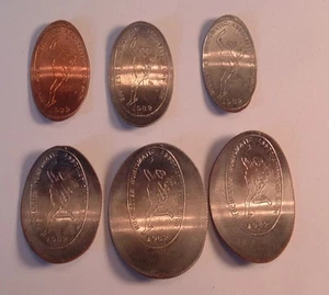 1982 ROCHESTER NUMISMATIC ASSOCIATION ELONGATED 1C-$1.00 6 COIN SET - Picture 1 of 3