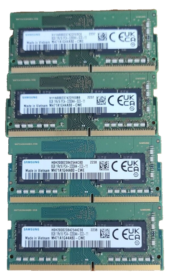 Memoria para portátil Samsung modelos mixtos 8 GB PC4 3200AA Foto 1 de 1