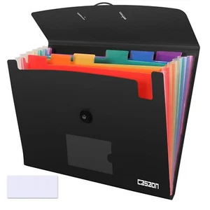 7 Pocket Accordian File Folders Expanding File Folder A4 Letter Size Paper Port - Picture 1 of 6