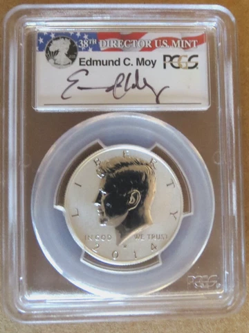 2014 W Kennedy JFK Edmund Moy Half 50th Anniversary Silver set REVERSE PCGS PR70 Cover