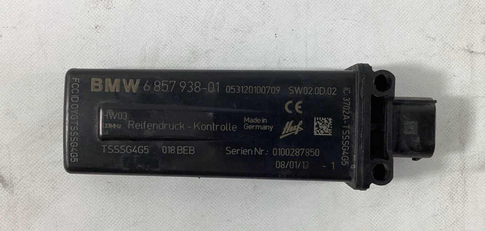 BMW 550i xDrive 2013 RDC TPMS módulo de monitoreo de presión de neumáticos 6857938 OEM. Foto 1 de 4