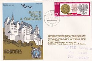 Rear Coloured Backstamps ES1 Return to Oflag 7c & Colditz Castle.ES1acE 4 11 71