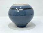Vintage Studio Art Stoneware Art Pottery Round Vase Urn 5”in Artist Signed 1983