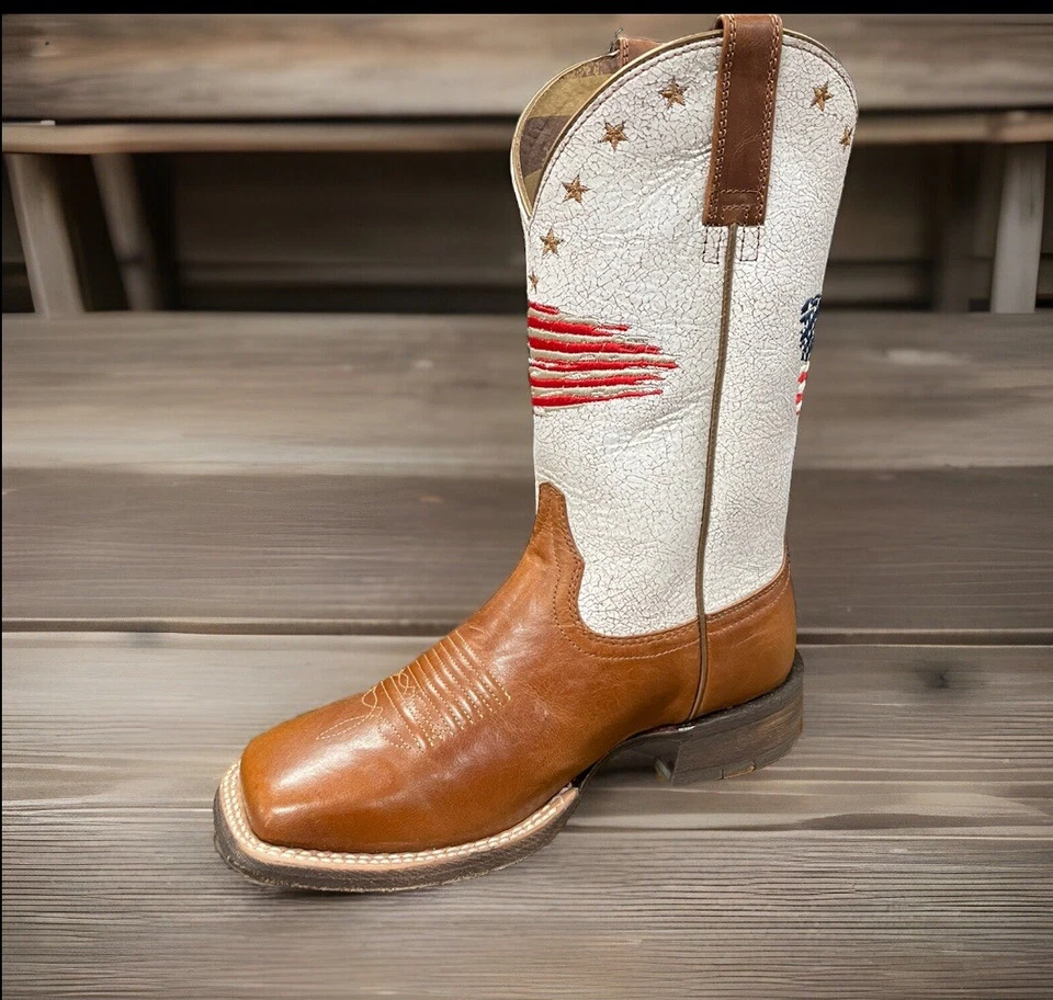 Ariat Womens Circuit Patriot Boot Sz 9.5 B Medium Wide Square Toe #10040400