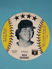 1985 JOX by Thom McAn Disc Rich Goose Gossage San Diego Padres ⚾