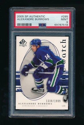 2005 SP Authentic Future Watch #285 Alexandre Burrows PSA 9 MINT RC 1338/1999 - Image 1 of 2