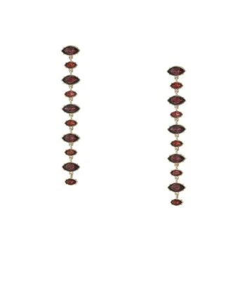 Pendientes colgantes lineales de piedra mixta GUESS para mujer nuevos con etiquetas.  Foto 1 de 3