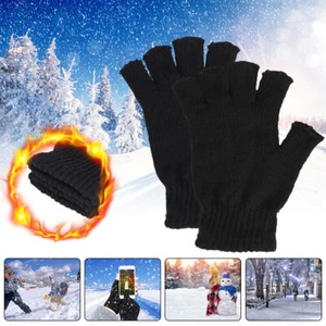Winter Warm Touchscreen Half-Finger Gloves Sports Fingerless Gloves Outdoor - Picture 1 of 6