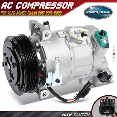 Compresor de aire acondicionado con compresor 6SBU14 para Alfa Romeo Giulia 2017-2022 L4 2,0 L Foto 1 de 4