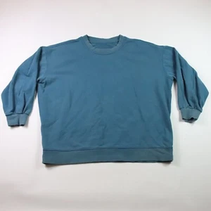 Lululemon Sweatshirt Mens Blue XXL French Terry Oversized Long Sleeved Crew - Picture 1 of 10