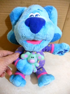 NICKELODEON BLUES CLUES & YOU BEDTIME BLUE PLUSH POLKA DOTS GLOWS LIGHT UP MUSIC - Picture 1 of 9